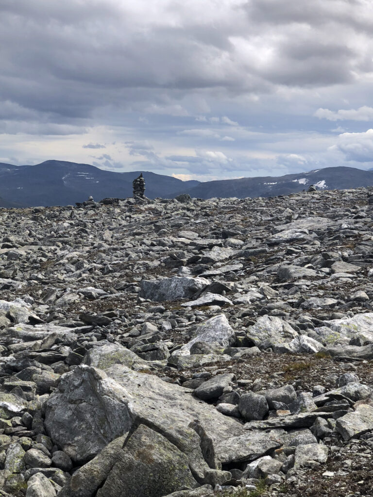 Steinete oppå Lomseggje.