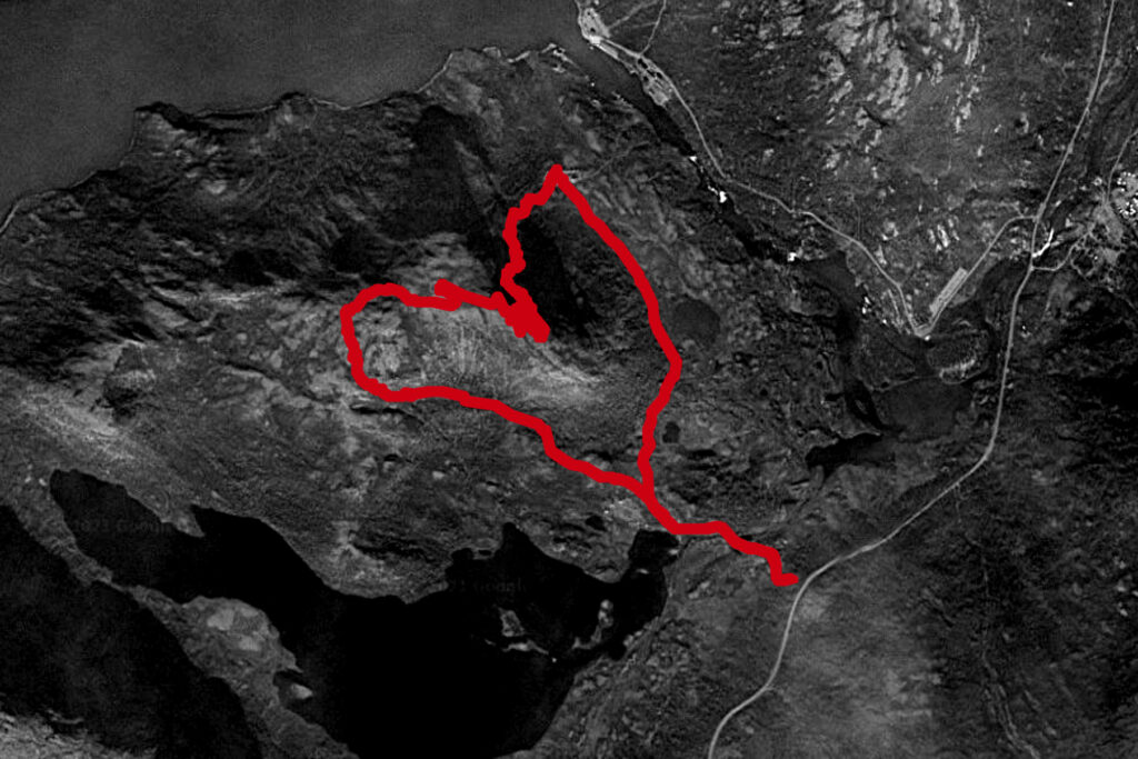 Går du opp på toppen og ned utenfor merket sti vil du lage ditt eget hjerte.