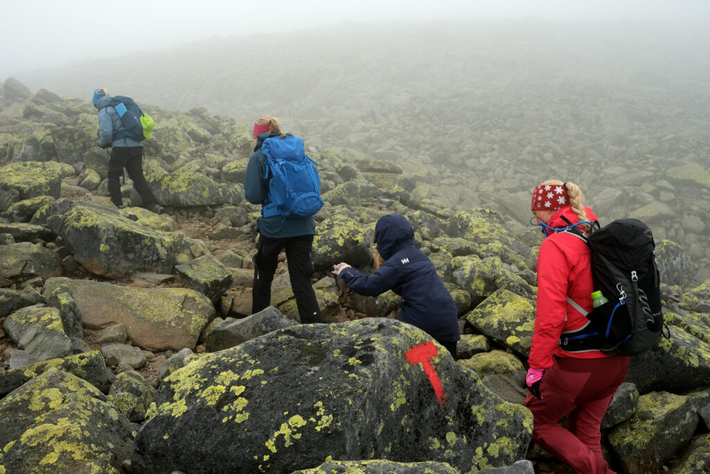 Gaustatoppen i skiftende vær